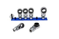 6 PC. 12PT OFFSET, FLEX HEAD RATCHETING WRENCH ATTACHMENTS (14 - 19MM)