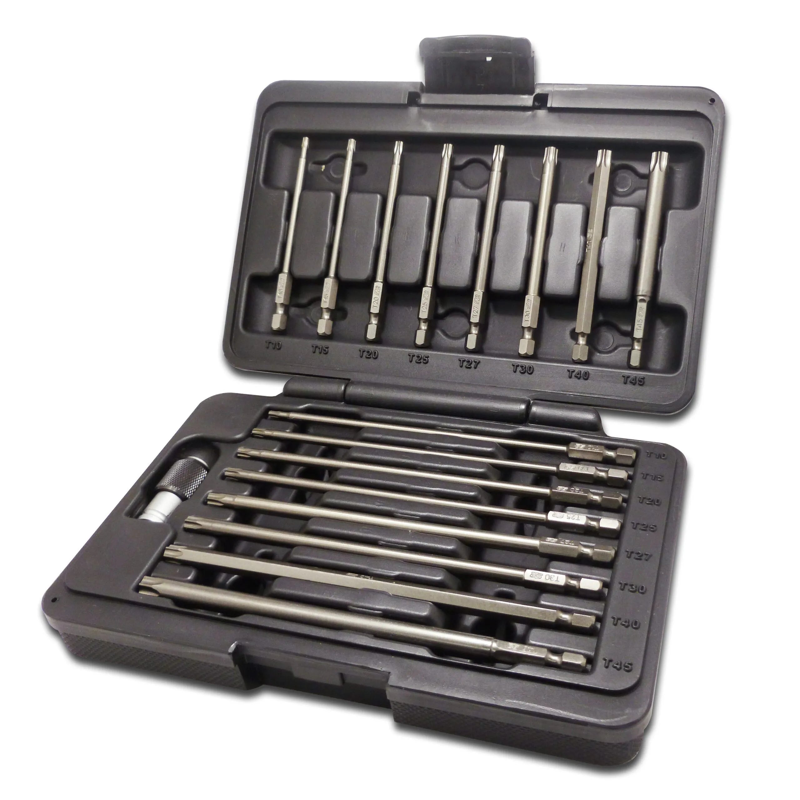 Power Drive TORX Plus Bit Set, IP10 thru IP45, 17 piece Set, 8pc 3.5"LongL, 8pc 6" Long, with PD Bit Holder