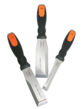 Striking Scraper Set, Dual Bevel, Stainless 3pc set