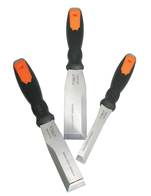 Striking Scraper Set, Dual Bevel, Stainless 3pc set