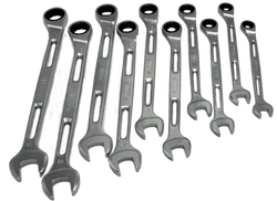 10 PC. SLIM ANGLED RATCHETING WRENCH SET