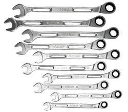 10 PC. SLIM ANGLED RATCHETING WRENCH SET