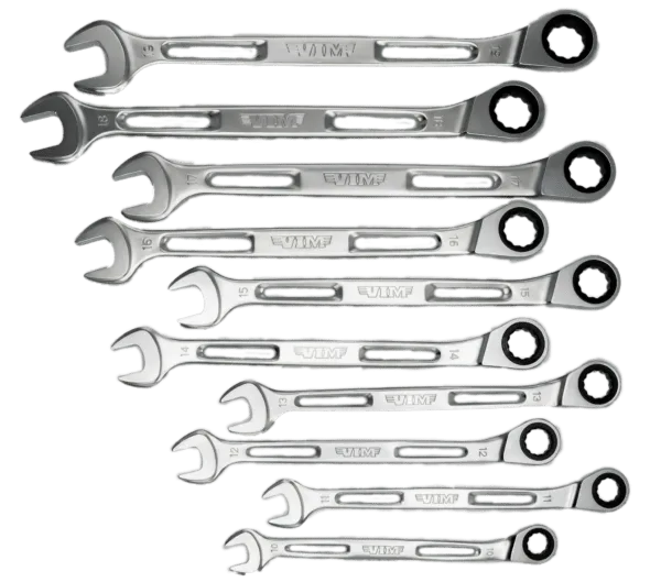 10 PC. SLIM ANGLED RATCHETING WRENCH SET