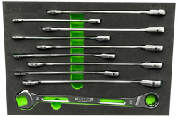10 PC. SLIM ANGLED RATCHETING WRENCH SET