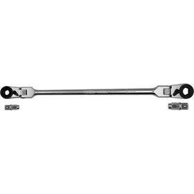 1/4’’ X 10MM DOUBLE INDEXING FLEX HEAD BIT RATCHET, 10’’ OAL, INCLUDES 1/4’’ & 3/8’’ SQ. DR. ADAPTERS