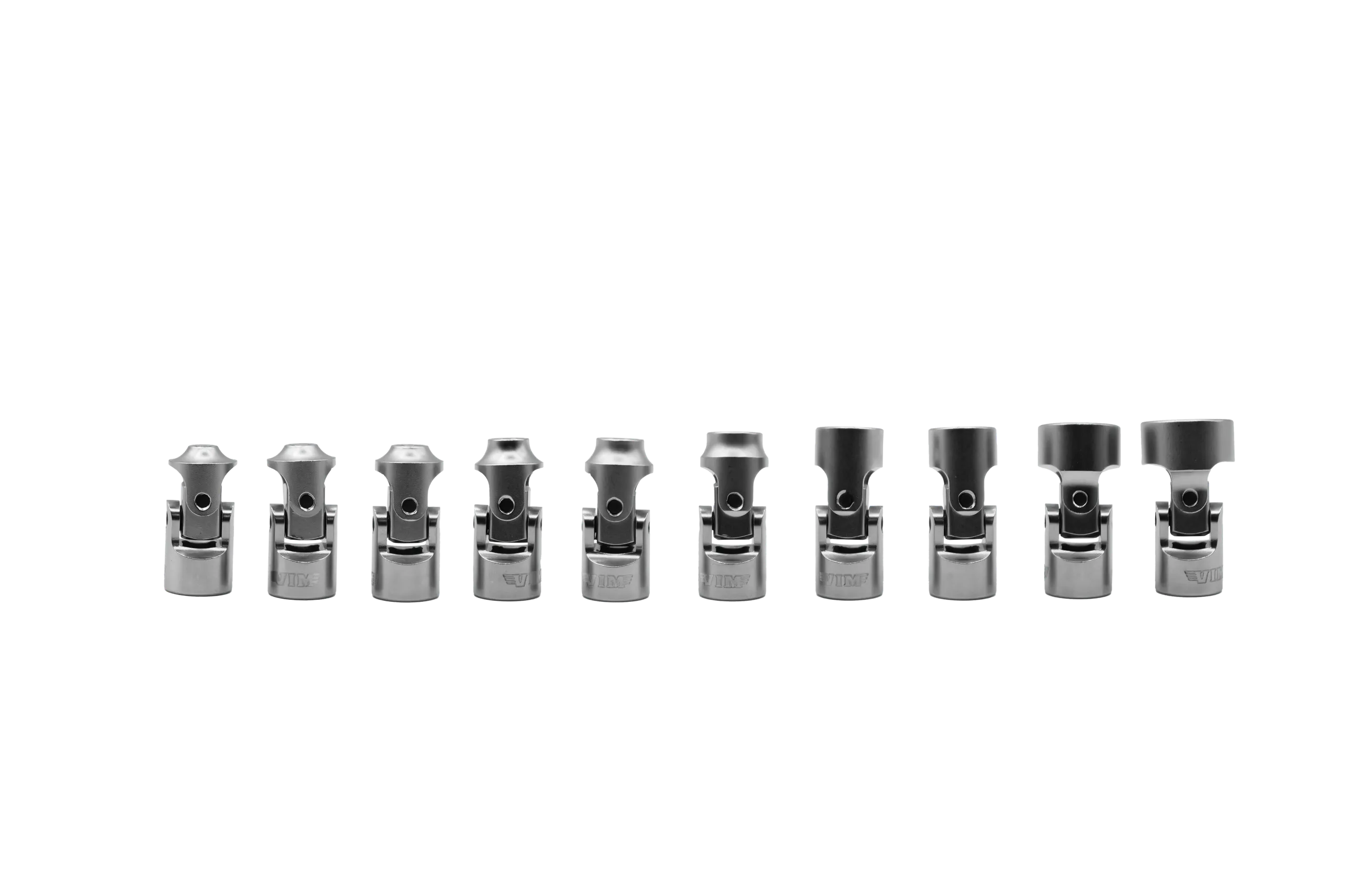 10 PC. 1/4’’ DR. STUBBY UNIVERSAL JOINT SOCKET SET, 6-PT. METRIC, INCLUDES: 5.5MM - 14MM.